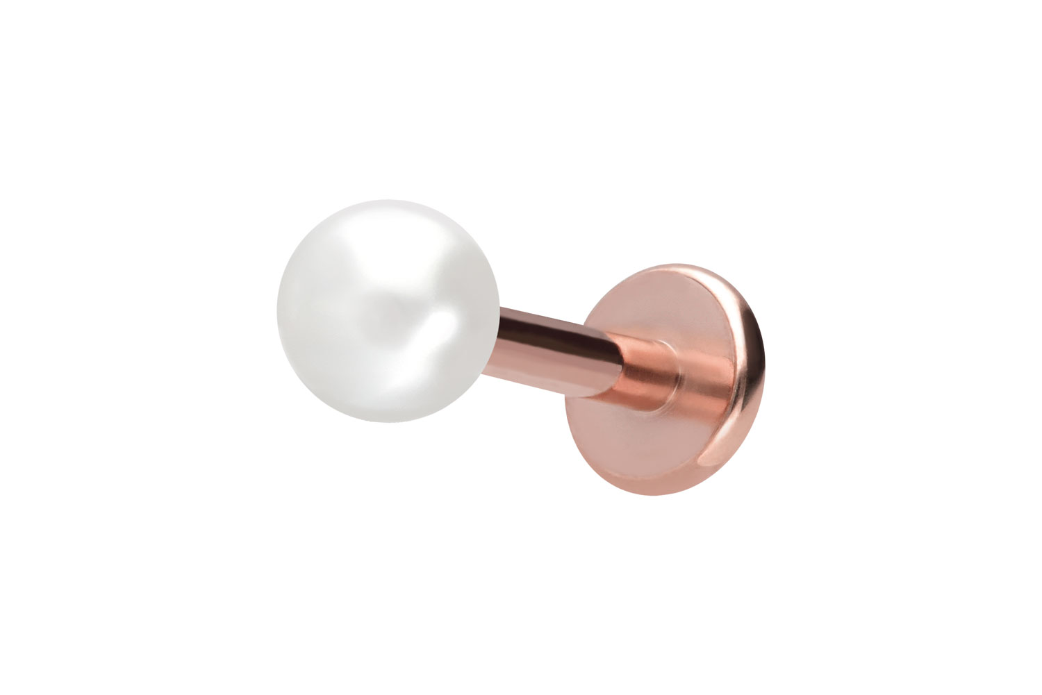 Titan Labret Piercing mit Innengewinde SYNTHETISCHE PERLE